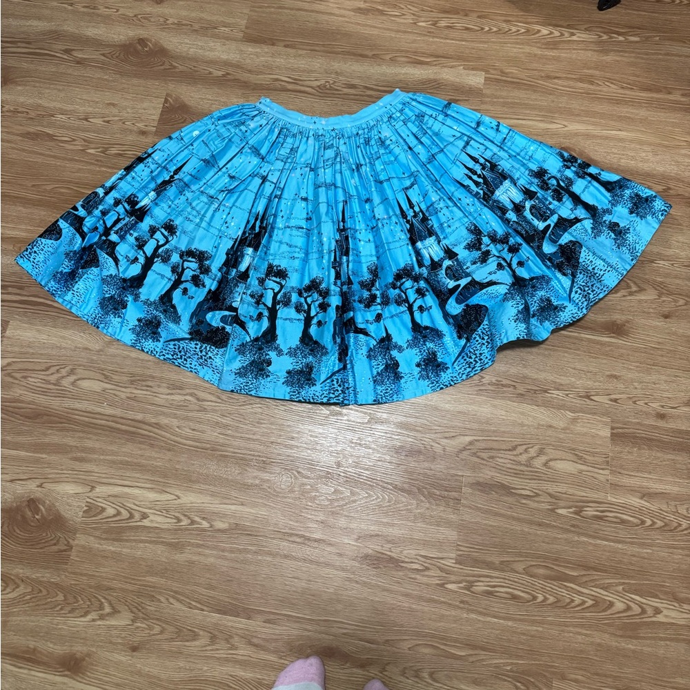 Pinup Couture Blue Castle Circle Skirt